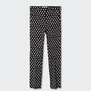 NWT Skinny stretch trousers, regular waist with rough polka dot print